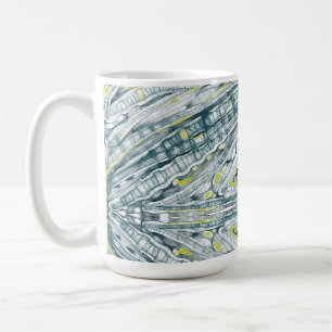 algen onder glas koffiemok