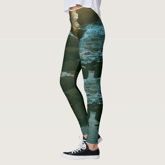 "Algengroene Leggings met hoge taille - Stijlvol e (Links)