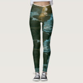 "Algengroene Leggings met hoge taille - Stijlvol e (Voorkant)