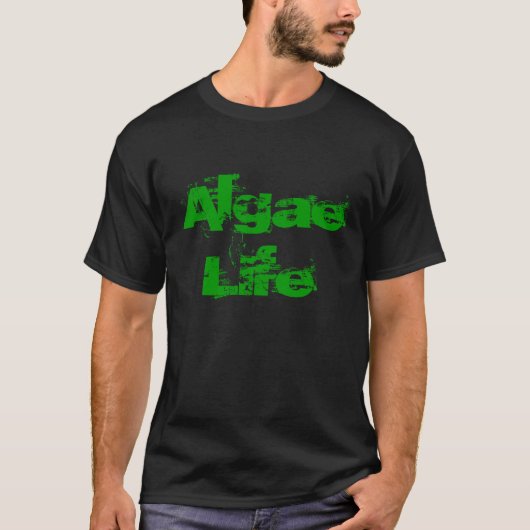 Algenleven (zwart) t-shirt (Voorkant)