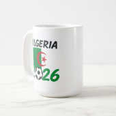 Algeria 2026 Soccer Fan Design with Crescent Star  Koffiemok (Voorkant links)