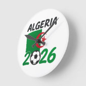Algeria 2026 Soccer Fan Design with Crescent Star  Ronde Klok (Hoek)
