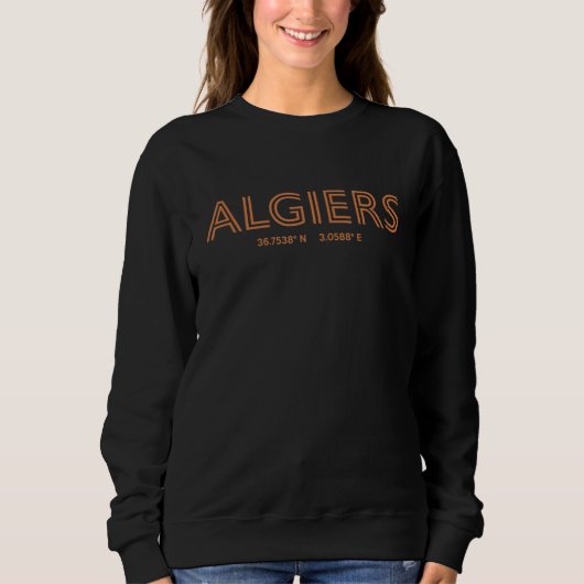 Algeria City Coordinates   Algiers Trui (Voorkant)