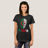 ALGERIA Finger Print Flag I Love Algerije Travel T-shirt (Voorkant volledig)