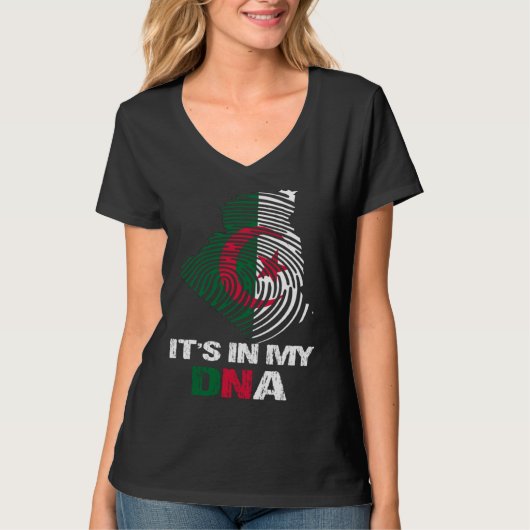 Algeria Flag Algeria  It s In My DNA  2 T-shirt (Voorkant)