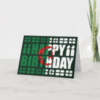 Algeria Flag Birthday Card