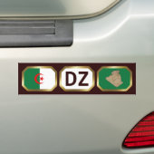 Algeria Flag Map Code Bumper Sticker (Op auto)