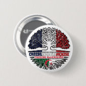 Algeria French France Tree Roots Flag Ronde Button 5,7 Cm (Voorkant /achterkant)