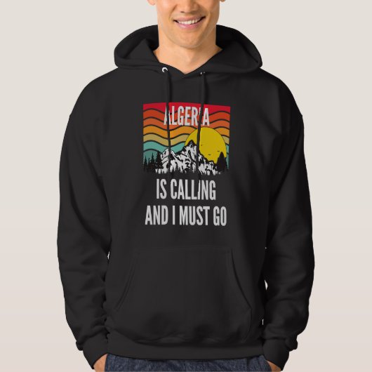 Algeria Is Calling And I Must Go, Wavy Sunset Desi Hoodie (Voorkant)