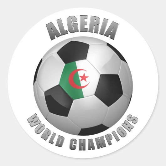 ALGERIA SOCCER CHAMPES RONDE STICKER (Voorkant)