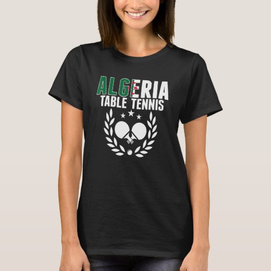 Algeria Table Tennis   Algerian Ping Pong Supporte T-shirt (Voorkant)