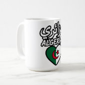 Algeriaanse Vlag Hart Koffiemok - Mok (Voorkant links)