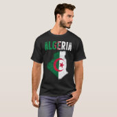 Algerian Algeria Country Map Flag T-shirt (Voorkant volledig)