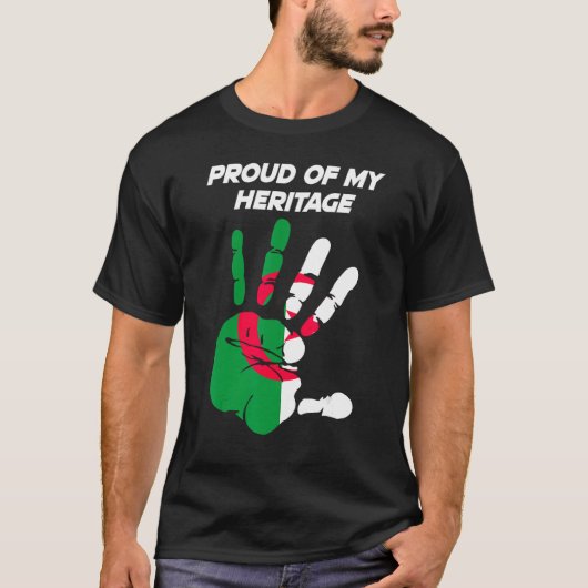 Algerian Flag Printed Palm T-shirt (Voorkant)
