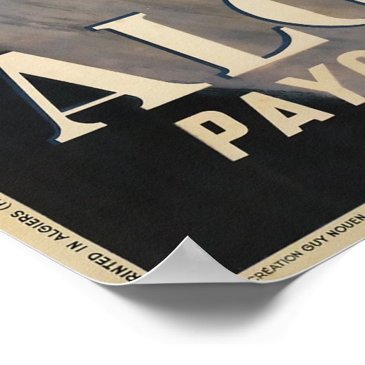 Algérie, pays de lumière, North Africa  Poster (Hoek)