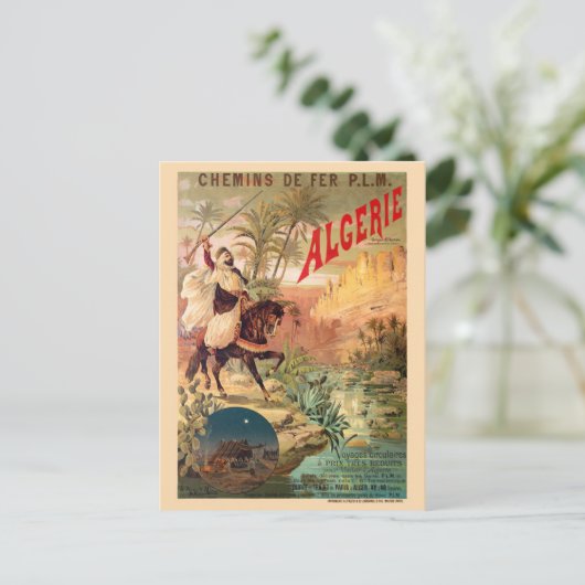 Algérie  Railroad Poster 1891 Briefkaart (Staand voorkant)