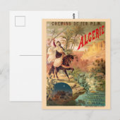 Algérie  Railroad Poster 1891 Briefkaart (Voorkant / Achterkant)
