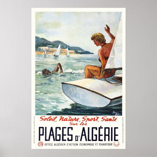 Algérie, Soleil, Natuur, Sport, reisposter Poster (Voorkant)