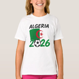 Algerije 2026 Voetbalfan Design met Halve Maan Ste T-shirt