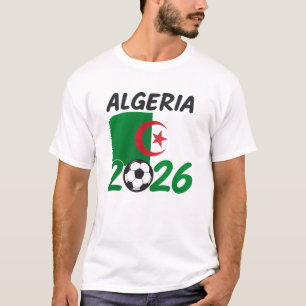 Algerije 2026 Voetbalfanontwerp met Halve Maan en T-shirt