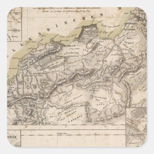 Algerije 2 vierkante sticker (Voorkant)