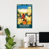 Algerije Afrika Vintage Reisposter Fijne Kunst Poster (Thuiskantoor)