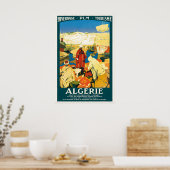 Algerije Afrika Vintage Reisposter Fijne Kunst Poster (Keuken)