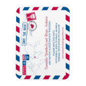 Algerije Airmail Wedding Save the Date sz 3x4 Magneet (Verticaal)