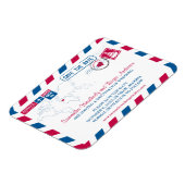 Algerije Airmail Wedding Save the Date sz 3x4 Magneet (Linkerzijde)