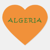 Algerije, algerije hart sticker (Voorkant)