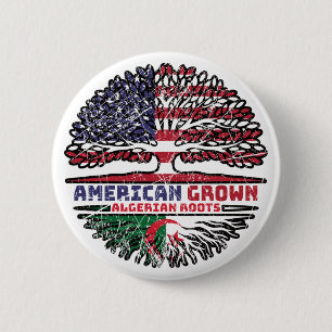 Algerije Algerijnse Amerikaanse Verenigde Staten V Ronde Button 5,7 Cm