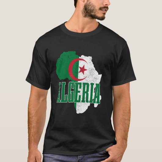 Algerije Algerijnse vlag Afrikaanse roots Pride T-shirt (Voorkant)