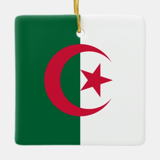 Algerije (Algerijnse) Vlag Keramisch Ornament (Voorkant)