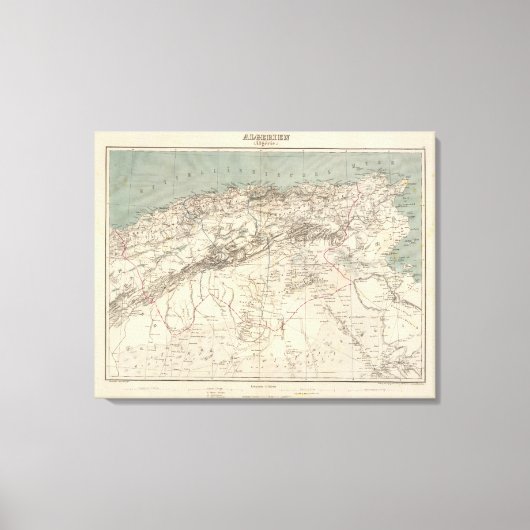 Algerije Atlas Map Canvas Afdruk (Voorkant)
