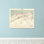 Algerije Atlas Map Canvas Afdruk (Insitu (Houten vloer))
