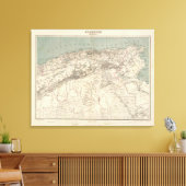 Algerije Atlas Map Canvas Afdruk (Insitu (Woonkamer))
