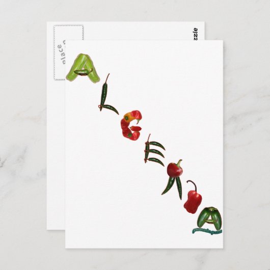 Algerije Chili Peppers Briefkaart (Voorkant / Achterkant)