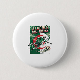 Algerije Doel Energie Skelet Aanvaller Naties Vet Ronde Button 5,7 Cm