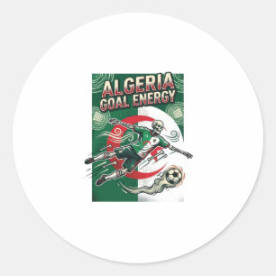 Algerije Doel Energie Skelet Aanvaller Naties Vet  Ronde Sticker