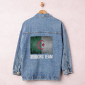 Algerije Drink Team Graphic voor mannen Funny Alge Denim Jacket (Hangar)