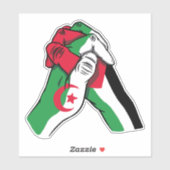 ALGERIJE EN PALESTINA HANDEN STICKER (Vel)