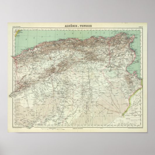 Algerije en Tunesië Poster (Voorkant)