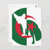 Algerije Fennec Fox Algerijnse nationale dierenvla Briefkaart (Voorkant / Achterkant)