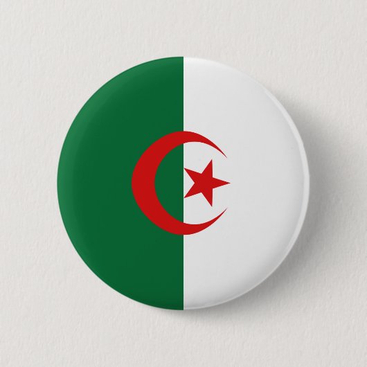 Algerije Fisheye Flag Button (Voorkant)