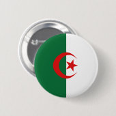 Algerije Fisheye Flag Button (Voorkant /achterkant)