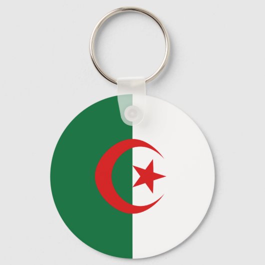 Algerije Fisheye Flag Sleutelhanger (Voorkant)