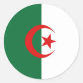 Algerije Fisheye Flag Sticker (Voorkant)