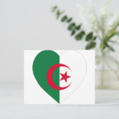 Algerije Flag Heart Briefkaart (Staand voorkant)