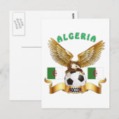 Algerije Football Design Briefkaart (Voorkant / Achterkant)
