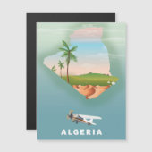 Algerije geïllustreerde reisposterprint. (Voorkant / Achterkant)